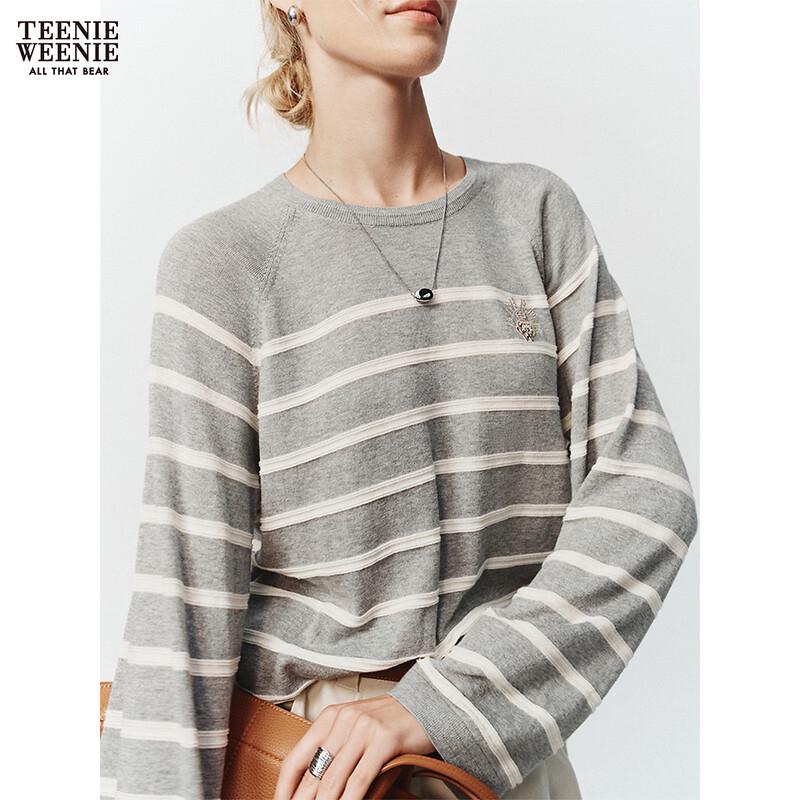 Teenie Weenie Women's Striped Bear Knit Sweater
