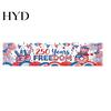 Independence Day Banner 250th Anniversary 6.5x1.5ft 250 Years of Freedom American Patriotic Decoration 1776-2026 Waterproof USA Porch Sign for