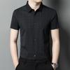 Summer Men's Middle-Aged & Young Lapel Collar Breathable Fashion Casual Short Sleeve Shirt Top
