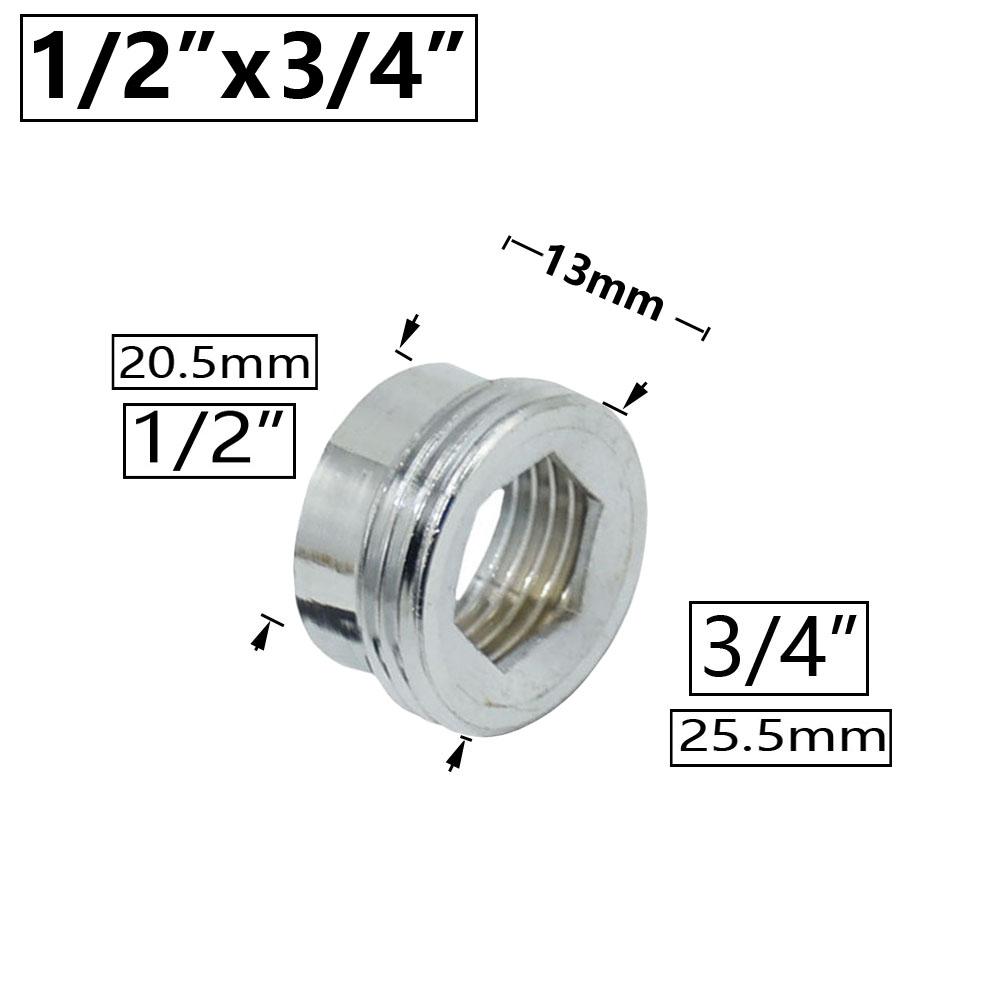 Brass 1/4" 1/2'' 3/4'' 3/8" 1" Male Female Refering Thread Connecter Copper Transition Coupling Adapter Garden Watering Fittings