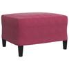 3 Piece Sofa Set with Cushions and Neck Rolls Burgundy Velvet