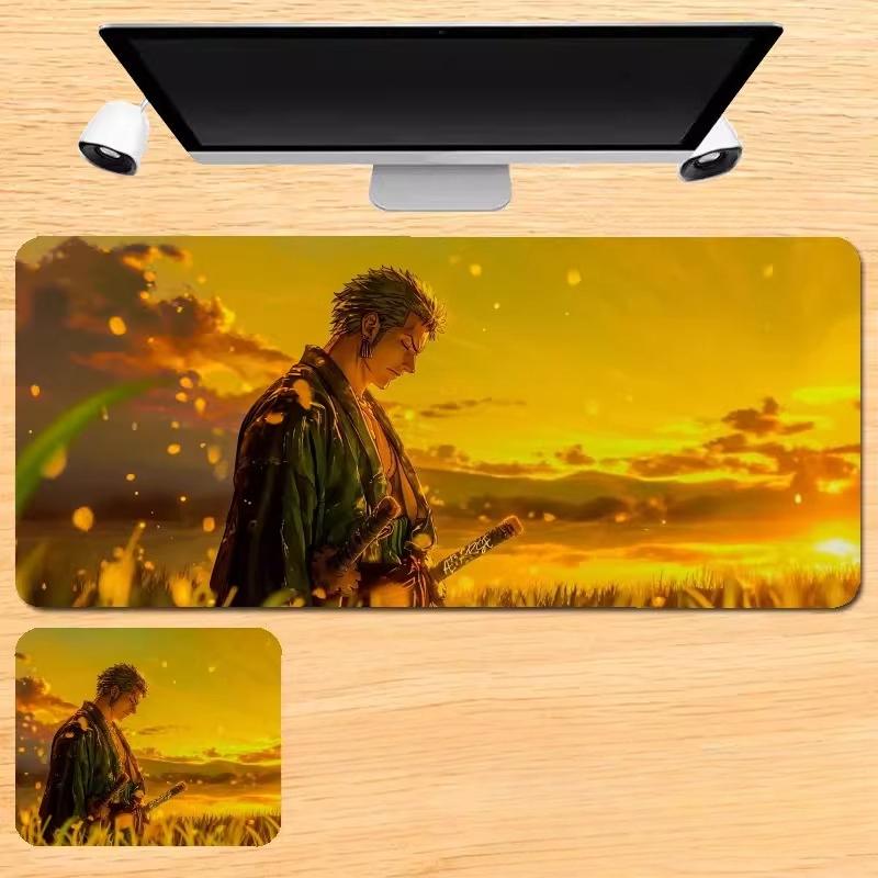 Japanese Anime ONE PIECE Leather Mouse Pad Oversized Boys Animation E-sports Game Keyboard Pad Monkey D. Luffy Computer Desk Pad Non-slip Mouse Pad