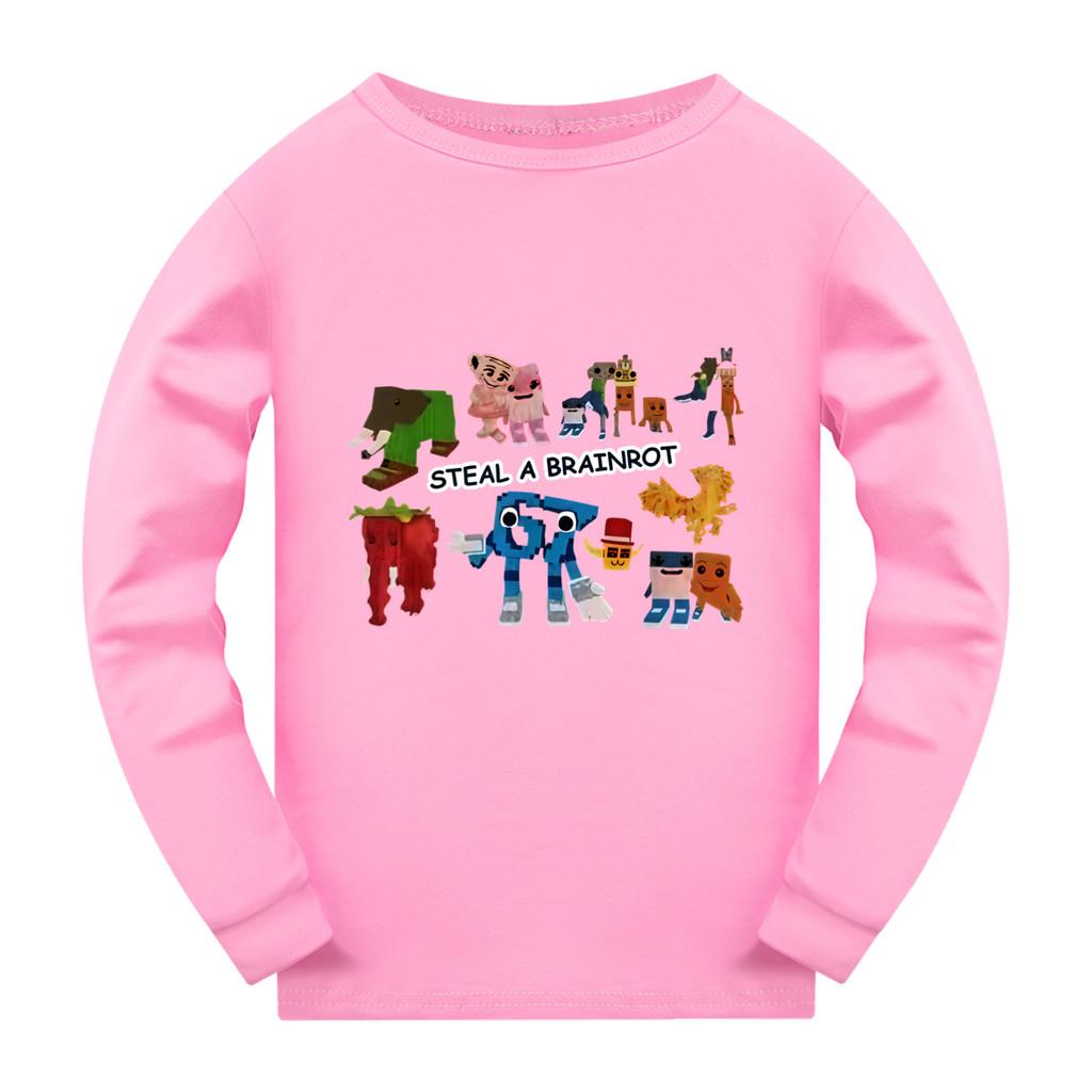 5214 Kids Boys Girls Steal a Brainrot 67 Six Seven Print Long Sleeves T-Shirt