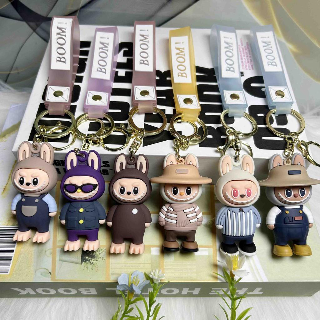 1PC Sheep Keychain Pendant Couple Car Bag Key Ring Pendant