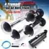 3L 150PSI Air Horn 150 BD Air Compressor and 4 Trumpet Chrome for Truck High Pressure Air