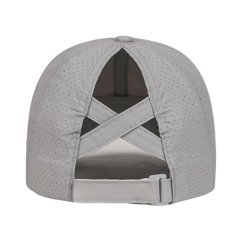 Solid Color Sunshade Sun Hat Love Heart Snapback Hat Simple Ponytail Baseball Cap Outdoor