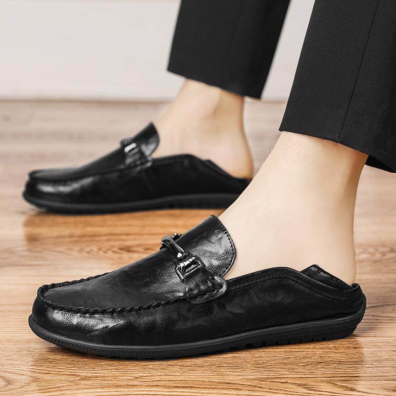Fashion Mens Handmade Casual Shoes High Quality Soft Sole Business Style Formal Loafers Elegant Classic Round Toe Daily Social Men Shoes