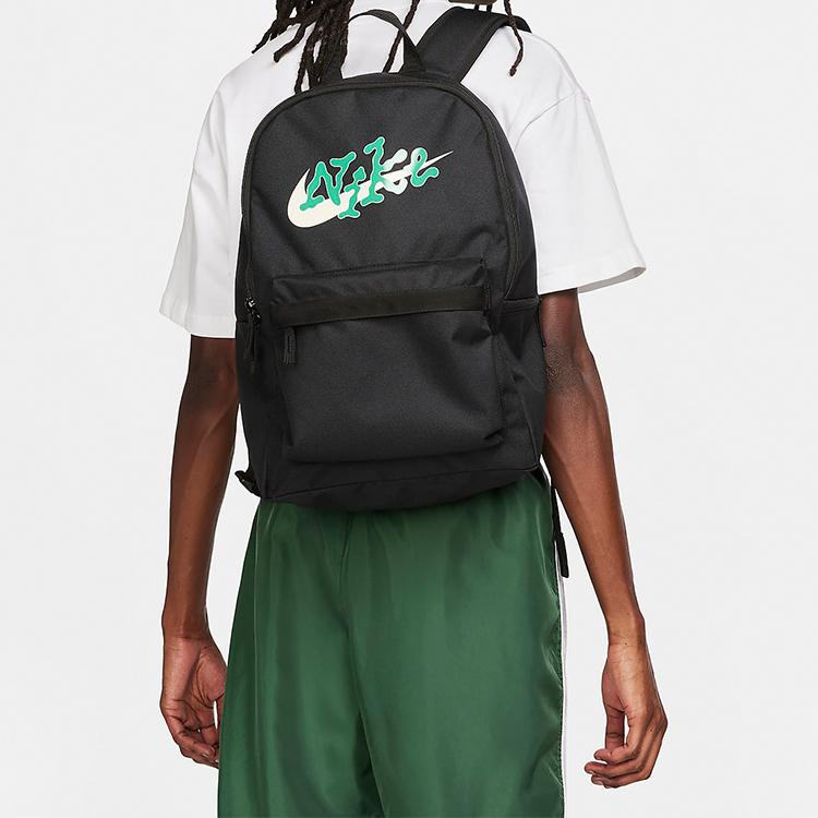 Nike Heritage Stoffrucksack Regular Unisex Schwarz & Stadiongrün FN0878-010