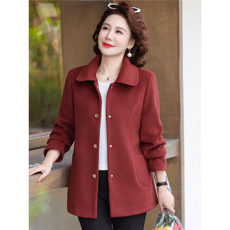 2025 Spring Woolen Coat: Elegant & Versatile for Middle-Aged Women