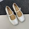 French Shallow Mouth Single Shoes Women's 2025 Summer New Versatile Soft Sole Beanie Golden Ballet Mary Jane Small Leather Shoes