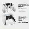 1/2PCS Clear 2 Layer PS5 PS4 Controller Stand With Headphone Holder Game Accessories Organizer Storage Rack For 1/2 Controllers