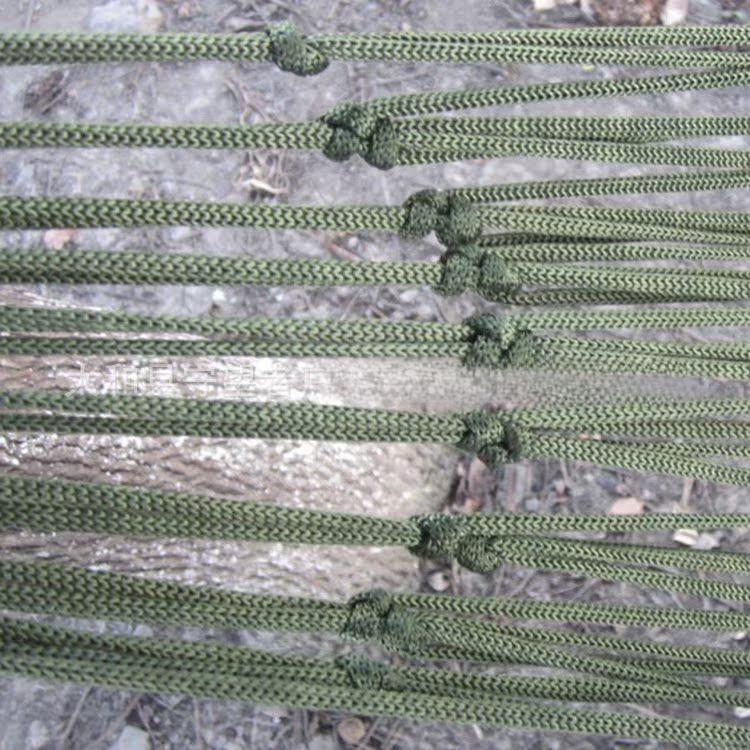 Nylon Mesh Hammock: Indoor/Outdoor Single-Person Swing with Thick Netting and Rings