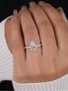 925 Sterling Silver Shiny Full White ZirconWater Drop Ring For Women Engagement Wedding Simple High Quality Fine Jewelry