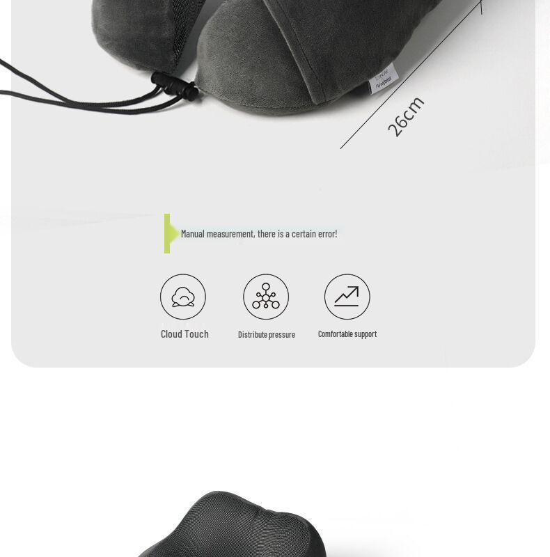 Memory Foam U-Shaped Neck Support Pillow - Car Travel Headrest with Custom Logo for Cervical Comfort
