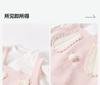 [Rabbit Ear Knitted Tank Top+Simple Long Sleeve] 25 Spring Children's Versatile Two piece Set for Infants and Girls