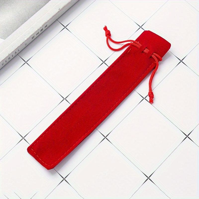 Luxury Crystal Pencil Cases - Double-Sided, Thick Plush Fabric Storage Bags for Copper & Fountain Pens