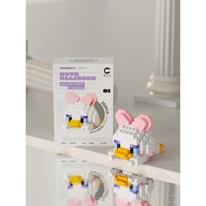 MINISO Cartoon Ornaments Micro Building Blocks Action Figures Nano Blocks Disney Sanrio Kids Toys Christmas Birthdays Gifs