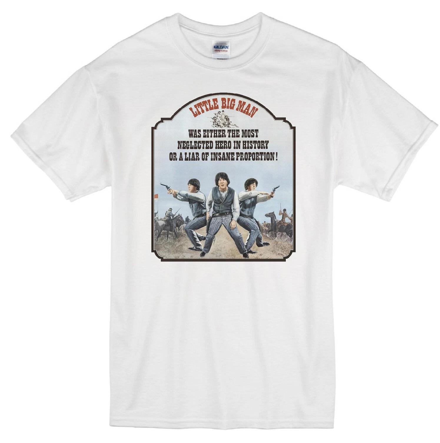 

LITTLE BIG MAN DUSTIN HOFFMAN 1970 WESTERN MOVIE POSTER CHEYENNE WHITE T-shirt 2XL