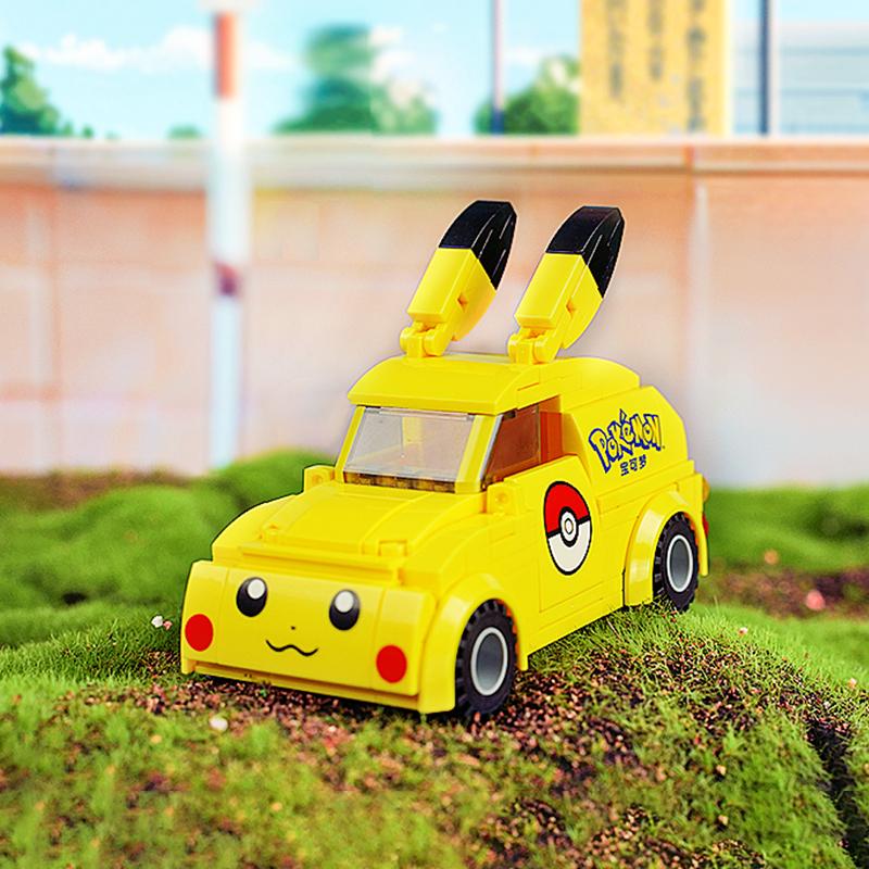 

Pokemon Building Blocks Pikachu Mini Food Car Bus Model Bricks Desktop Decoration Ornaments Children DIY Toys Holiday Gifts With Box