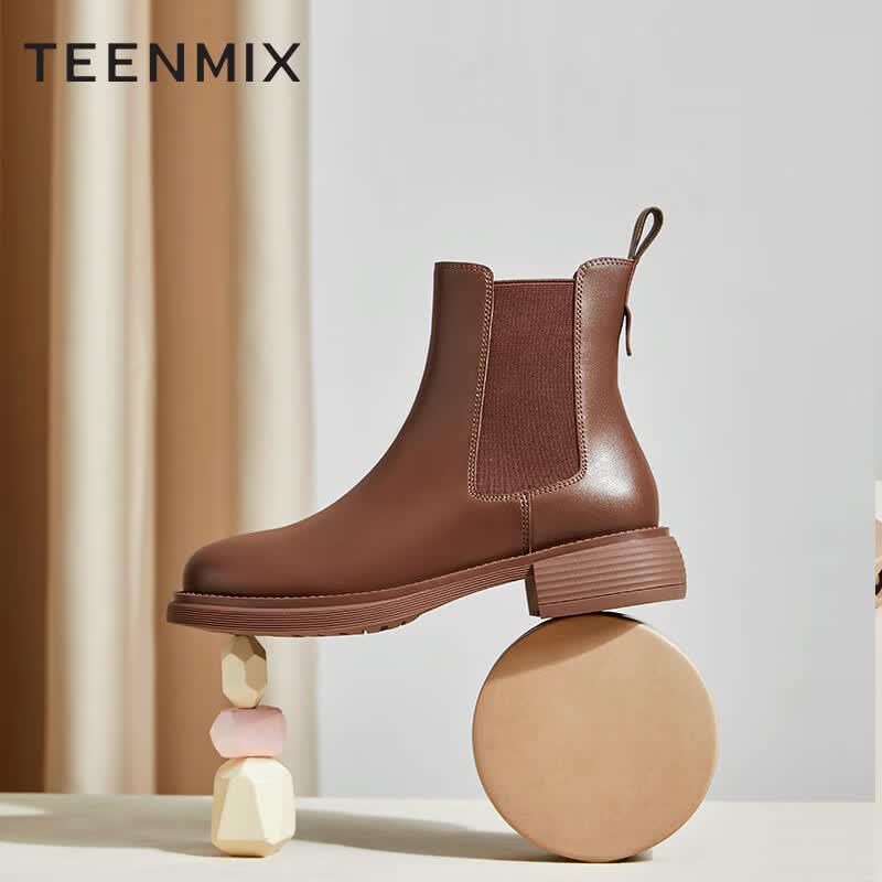 TEENMIX Women's Warm Chelsea Boots