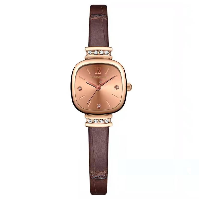 KIMSDUN Dámské hodinky Top Brand Luxusní Hodiny Retro Módní Malé Dámské Vodotěsné Quartz hodinky z kandovaného diamantu