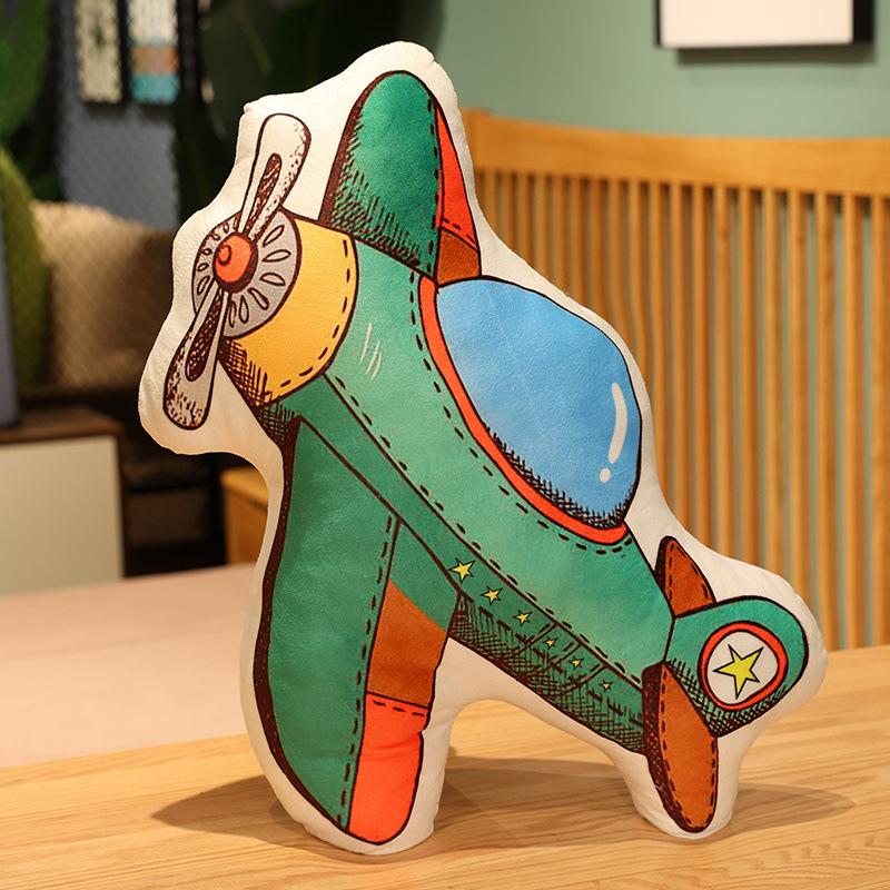 Kreatives Raketenflugzeug-Kissen für Meer, Land und Luft, Plüschtier, Astronautenpuppe, Sofakissen