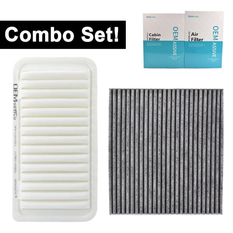 17801-22020 88568-02020 Combo Set Engine Cabin Pollen Air Filter For Toyota Matrix Corolla L4 1.8L 2003 2004 2005 2006 2007 2008