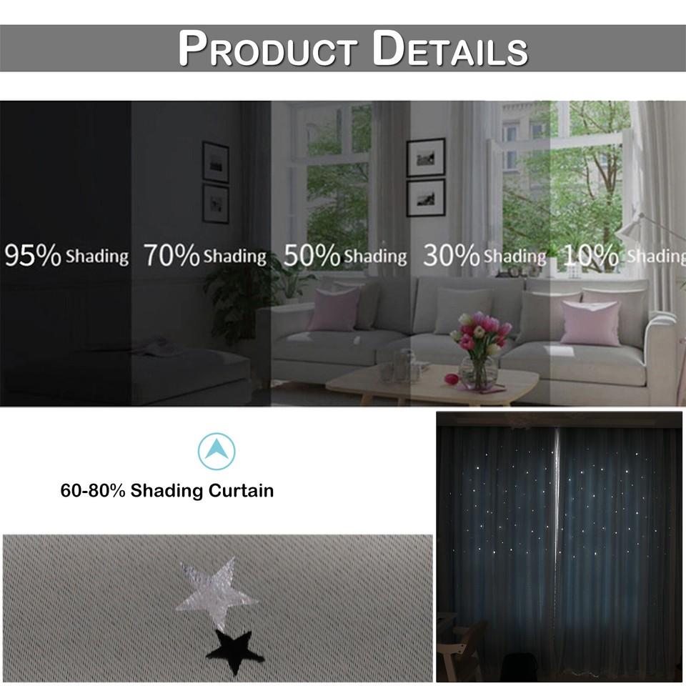 Children's Room Curtains with Eyelets, Voile Eyelet Curtains, Star Curtains