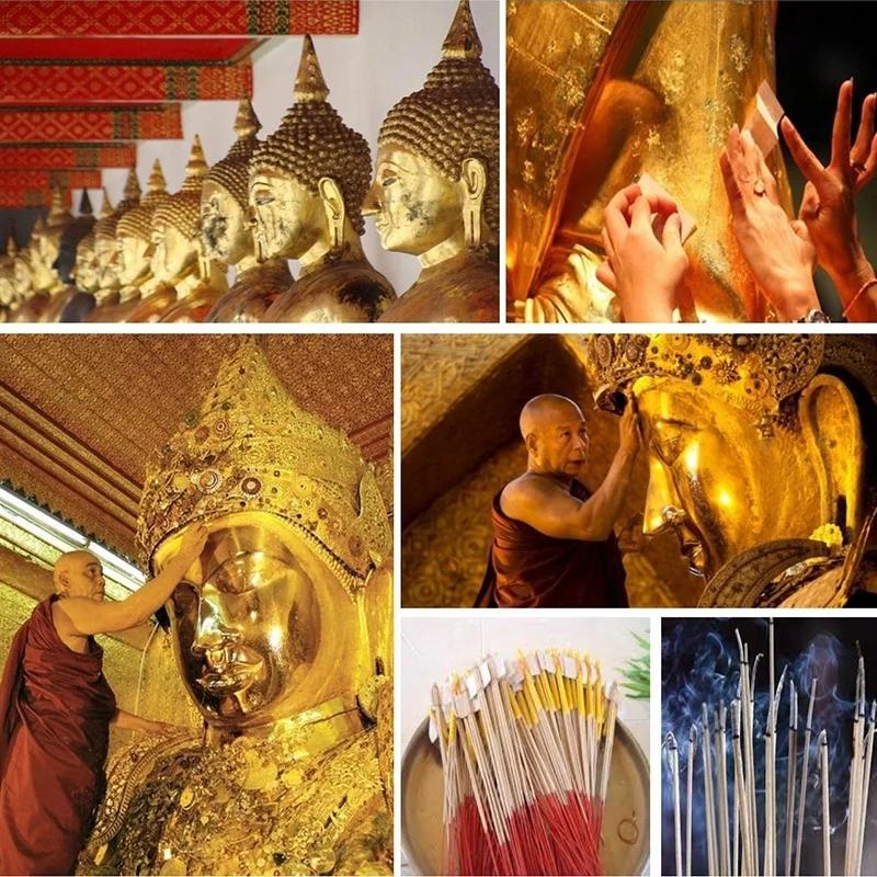 100 szt./zestaw Płatki złota 24K Do rękodzieła artystycznego Projekt Złocenie Oprawianie Scrap