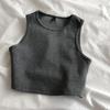 Letní nový dámský retro crop top s vysokým pasem zeštíhlující štíhlý krátký spodní top bez rukávů