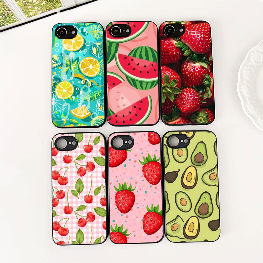 Kirsch Erdbeer Frucht Sommer Avocado Zitrone Hülle für Samsung Galaxy S25 S24 S23 FE Ultra Plus S7 Edge S25+ S23+ A56 5G Hülle