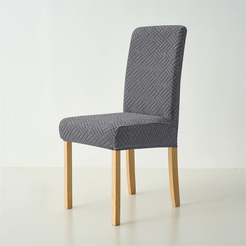 2/4pcs Elastic Dining Room Chair Covers Stretch Jacquard Kitchen Chair Slipcovers Removable Seat Slipcovers for Banquet Wedding
