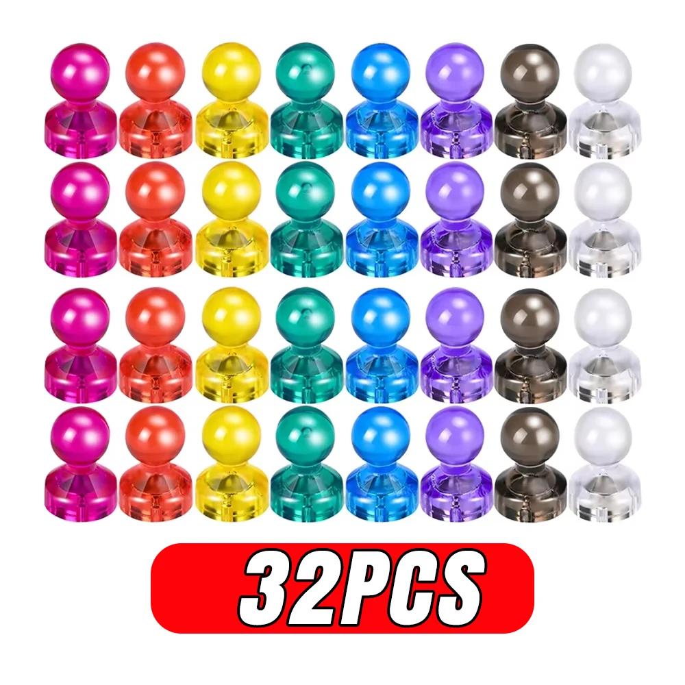 Colorful Magentic Pushpins Strong Magnet Fridge Push Pin Sticker Whiteboard Map Magnet Push Pin Home Office Supplies Wholesale