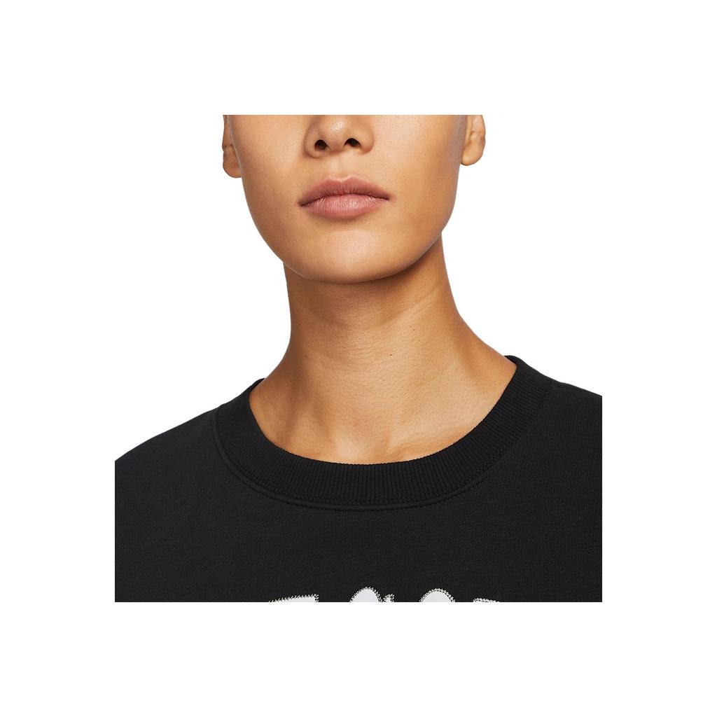 Nike Felpa con lettera morbida confortevole versatile girocollo maniche lunghe felpa donna nero HQ0352010