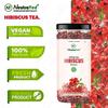 NeutraVed Hibiscus Tea 30g | Sun-Dried Sabdariffa Flower | Natural Red Color for Syrups, Cocktails & Mocktails| Reusable Pet Jar Pack of 1-30g