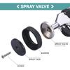 Pre Rinse Sprayer with Black 7/8"-20UNEF Handle Grip Assembly, 1.42 GPM High Pressure Pull Down Spray Head, Handheld Dish Sprayer Nozzle Replacement