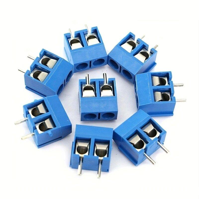 50PCS KF301 Screw 2Pin 5.0mm Straight Pin PCB Screw Terminal Block Connector