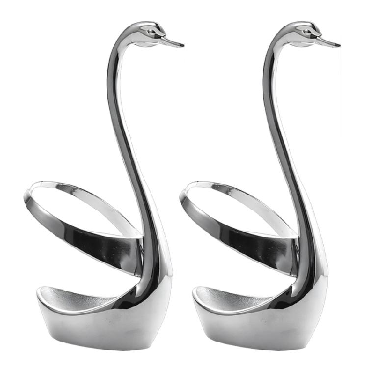 

Beautiful Swanning Themed Stainless Steel Spoon Rest Tableware Stand Kitchen Utensils Holder For Home And Restaurant Use білий