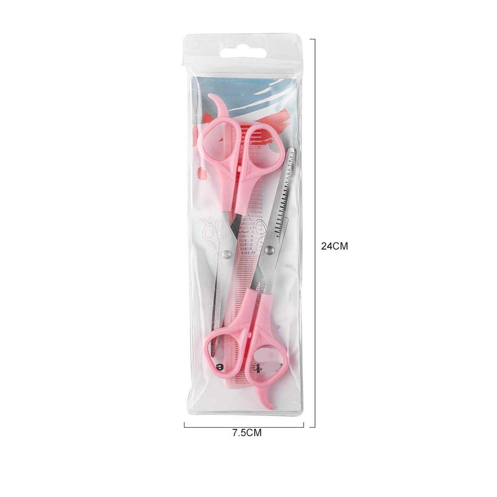 

Hair Cutting Set With Bangs, Hair Scissors For Thinning Teeth, Flat Cutting Tools, Stainless Steel Hair Scissors One Size рожевий