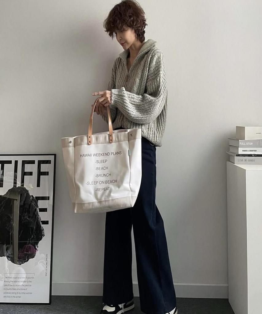 Loco Hawaii Aloha Canvas Tote Bag Ivory