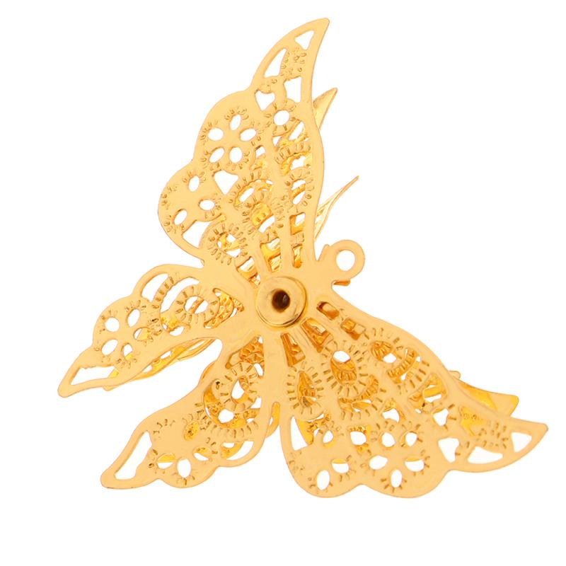 10Pcs 35X25Mm Gold Color/Silver/Bronze Metal  Butterfly Filigree Charm Diy Jewelry Making Accessories Supplies