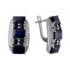 Silver Earrings with Natural Sapphire 9.537ct (2059486)
