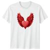 Winged Heart Valentines Day Mens T-Shirt Womens Tee Graphic Unisex Top
