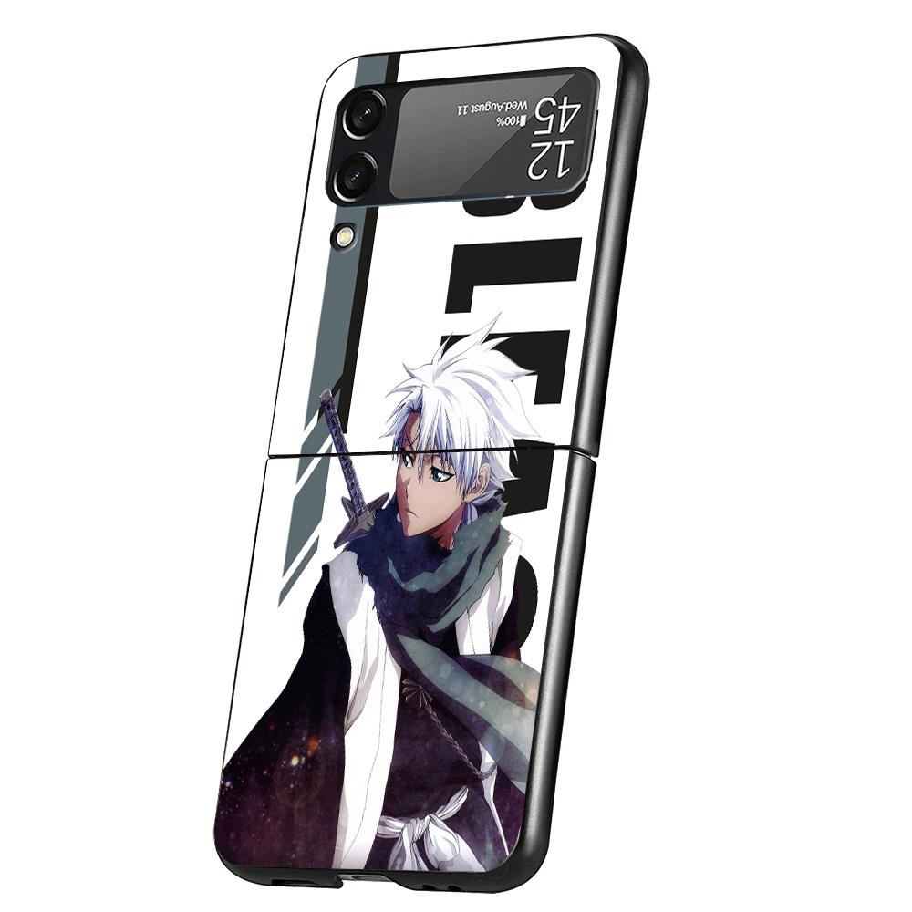 Anime Bleach Ichigo Kenpachi Phone Case For Samsung Galaxy Z Flip 7 6 5 4 3 5G Cover ZFlip7 ZFlip6 ZFlip4 ZFlip5 ZFlip3 Coque Fu