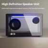 Haut-parleur Bluetooth Rétro Portable Barre de Son Transparente Sans Fil Boîte à Musique avec Lumière d'Ambiance Colorée Appel Mains Libres Lecteur de Musique