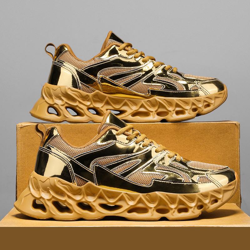 Scarpe alla moda di taglia grande ammortizzanti per la corsa autunnali traspiranti con suola spessa suola morbida scarpe sportive da basket da corsa