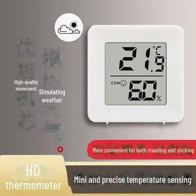 High-Precision Wall-Mounted Digital Thermometer & Hygrometer for Baby Rooms & Refrigerators