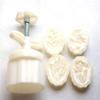 White Moon Cake Mould Plastic Embossed Stamp Mold Lilies of The Valley Mooncake Mold  Kitchen
