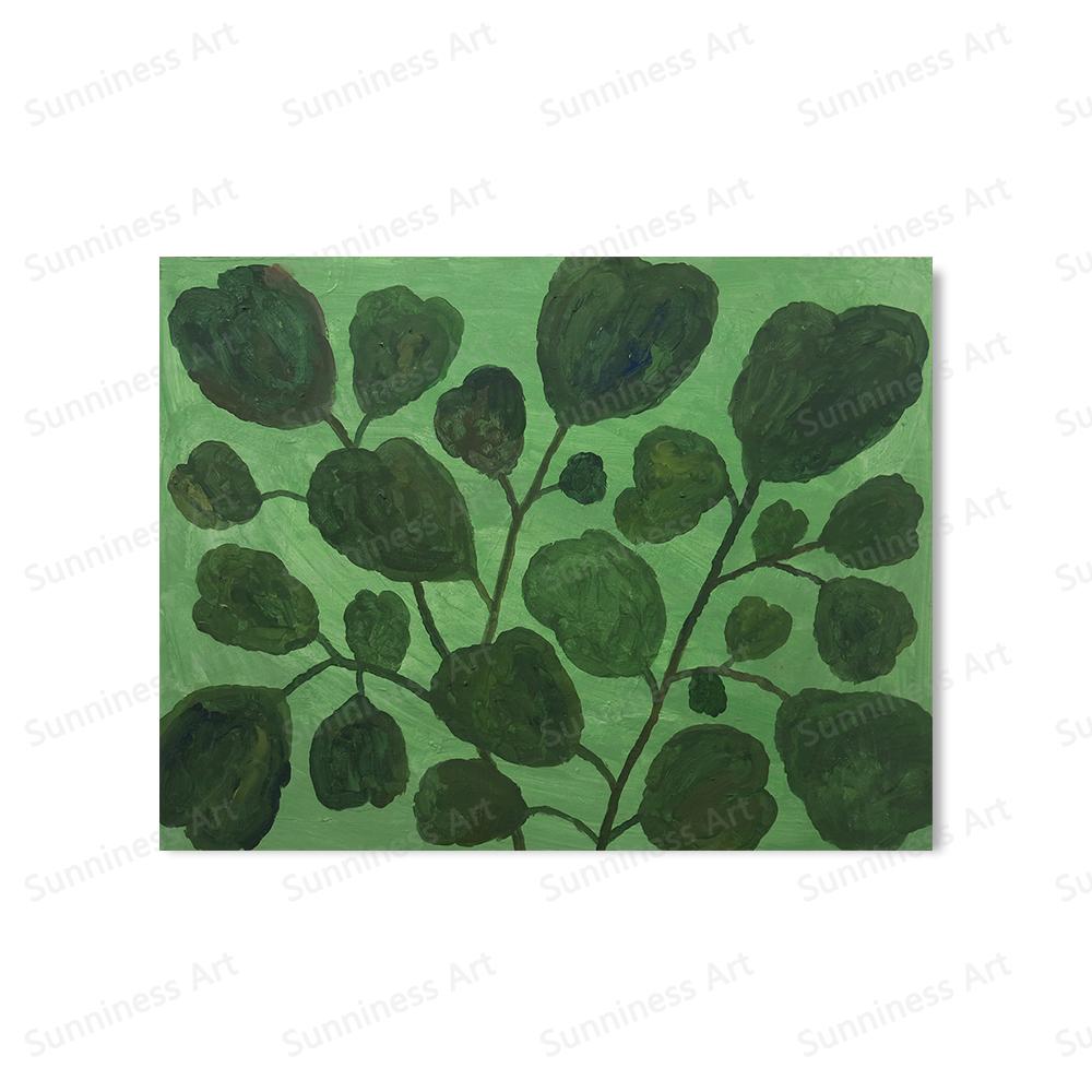 Zvířecí pudl Setkání se zelenými rostlinami Umělecké obrazy Plátno Fine Little Day Nástěnné plakáty Severské dekorativní malby pro domácnost Pcitures