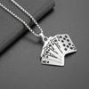 Personality Atmospheric Trend Titanium Steel Sweater Necklace Hip Hop Playing Card Pendant Men'S And Women'S Versatile Sweater Chain Accessories